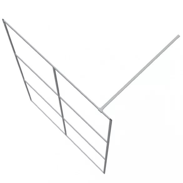 ezüstszínű átlátszó ESG üveg zuhanyfal 140x195 cm