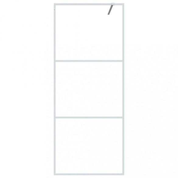 fehér átlátszó ESG üveg zuhanyfal 80x195 cm