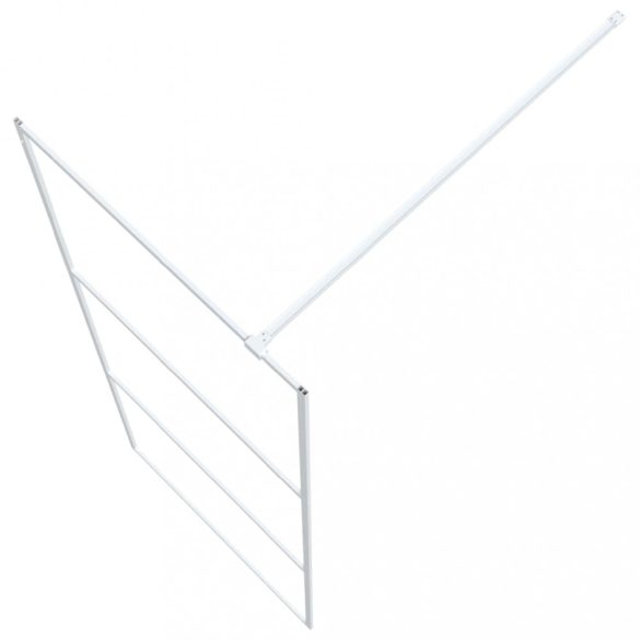 fehér átlátszó ESG üveg zuhanyfal 80x195 cm