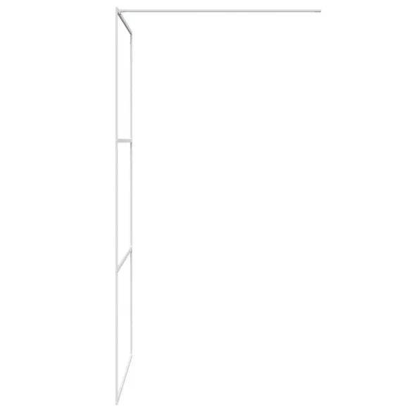 fehér átlátszó ESG üveg zuhanyfal 100 x 195 cm