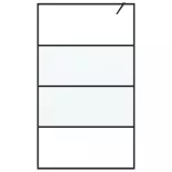 fekete selyemmatt ESG üveg zuhanyfal 115 x 195 cm