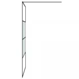 fekete selyemmatt ESG üveg zuhanyfal 115 x 195 cm