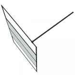 fekete selyemmatt ESG üveg zuhanyfal 115 x 195 cm
