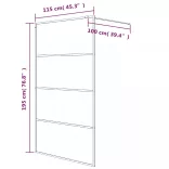 fekete selyemmatt ESG üveg zuhanyfal 115 x 195 cm