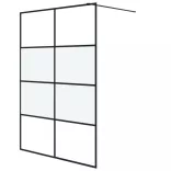 fekete selyemmatt ESG üveg zuhanyfal 140 x 195 cm