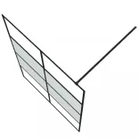 fekete selyemmatt ESG üveg zuhanyfal 140 x 195 cm