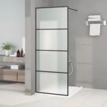 fekete ESG tejüveg zuhanyfal küszöb nélküli zuhanyhoz 80x195 cm