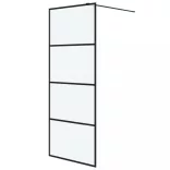 fekete ESG tejüveg zuhanyfal küszöb nélküli zuhanyhoz 80x195 cm