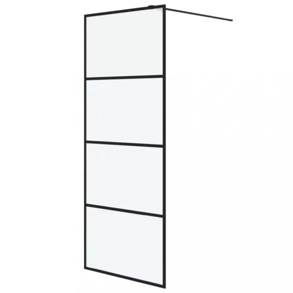 fekete ESG tejüveg zuhanyfal küszöb nélküli zuhanyhoz 80x195 cm