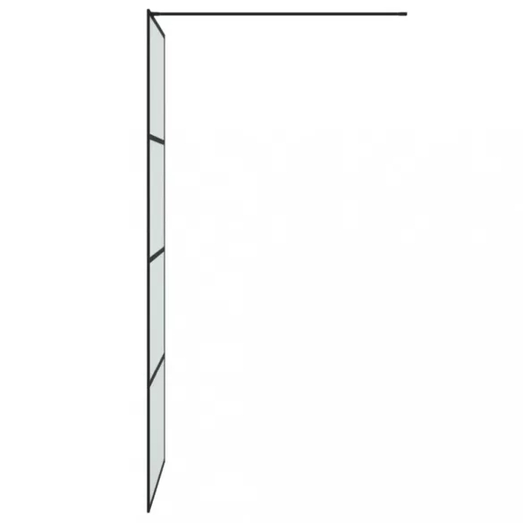 fekete ESG tejüveg zuhanyfal küszöb nélküli zuhanyhoz 80x195 cm