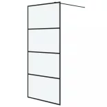 fekete ESG tejüveg zuhanyfal küszöb nélküli zuhanyhoz 90x195 cm