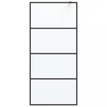 fekete ESG tejüveg zuhanyfal küszöb nélküli zuhanyhoz 90x195 cm