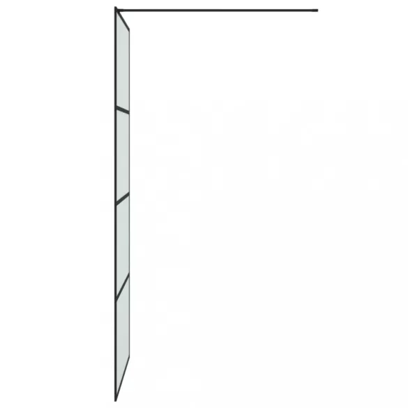 fekete ESG tejüveg zuhanyfal küszöb nélküli zuhanyhoz 90x195 cm