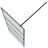 fekete ESG tejüveg zuhanyfal küszöb nélküli zuhanyhoz 90x195 cm