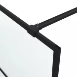 fekete ESG tejüveg zuhanyfal küszöb nélküli zuhanyhoz 90x195 cm
