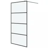 fekete ESG tejüveg zuhanyfal 100 x 195 cm