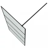 fekete ESG tejüveg zuhanyfal 100 x 195 cm