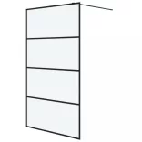 fekete ESG tejüveg zuhanyfal 115x195 cm