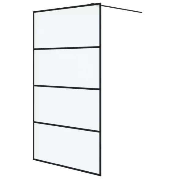 fekete ESG tejüveg zuhanyfal 115x195 cm
