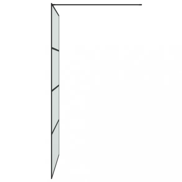fekete ESG tejüveg zuhanyfal 115x195 cm