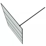 fekete ESG tejüveg zuhanyfal 115x195 cm