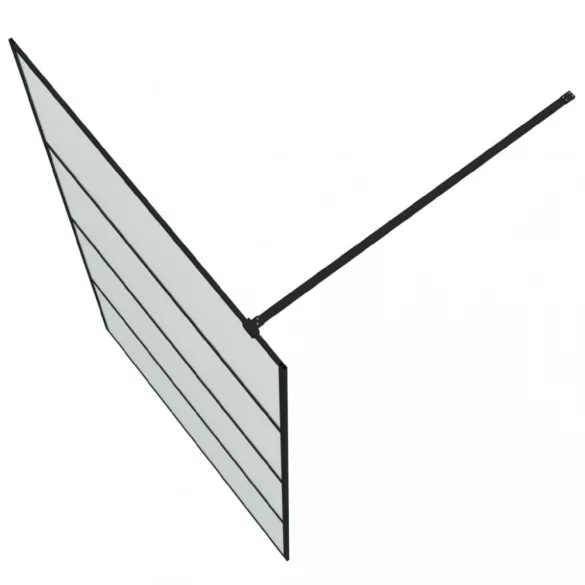 fekete ESG tejüveg zuhanyfal 115x195 cm