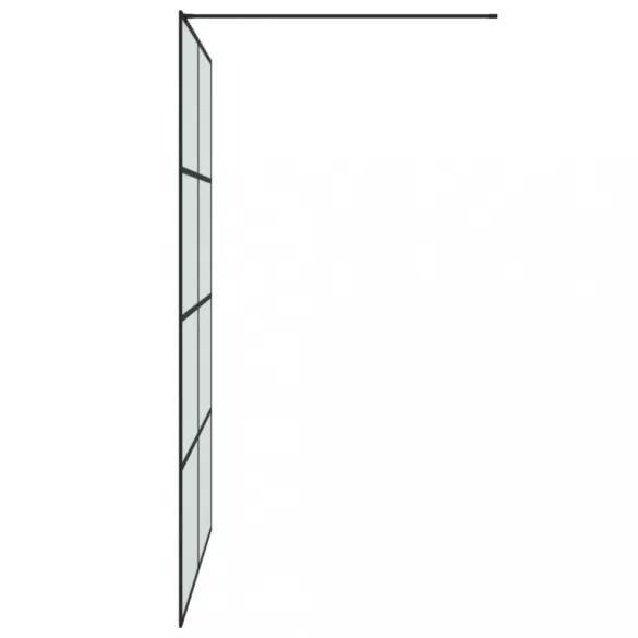 fekete ESG tejüveg zuhanyfal 140x195 cm