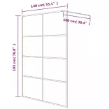 fekete ESG tejüveg zuhanyfal 140x195 cm