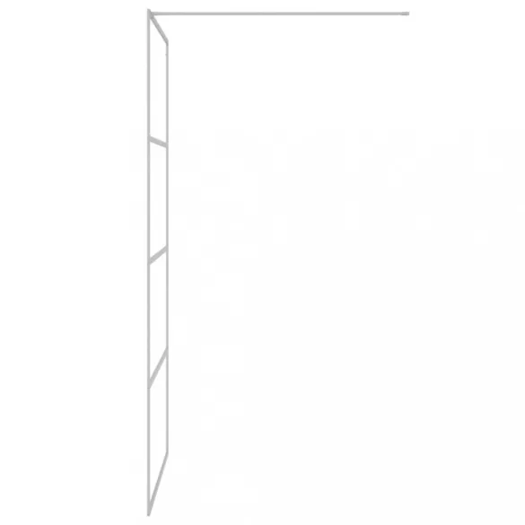 ezüstszínű átlátszó ESG üveg zuhanyfal 100 x 195 cm