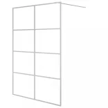 ezüstszínű átlátszó ESG üveg zuhanyfal 140x195 cm