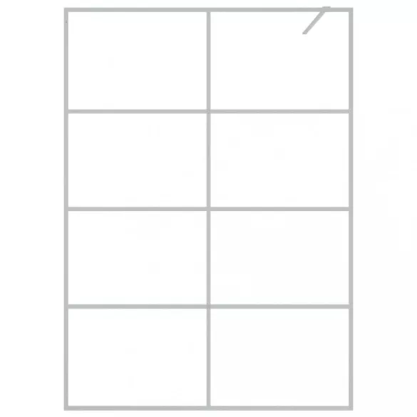 ezüstszínű átlátszó ESG üveg zuhanyfal 140x195 cm