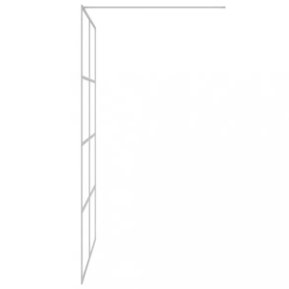 ezüstszínű átlátszó ESG üveg zuhanyfal 140x195 cm