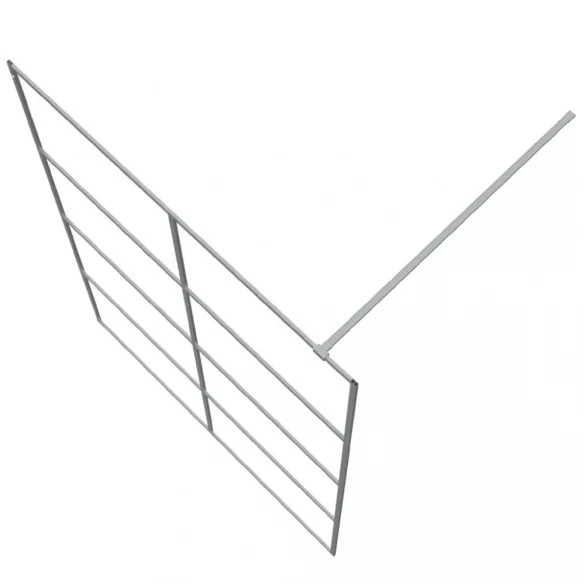 ezüstszínű átlátszó ESG üveg zuhanyfal 140x195 cm