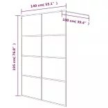 ezüstszínű átlátszó ESG üveg zuhanyfal 140x195 cm
