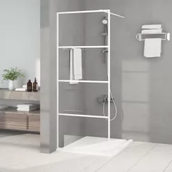 fehér átlátszó ESG üveg zuhanyfal 80x195 cm