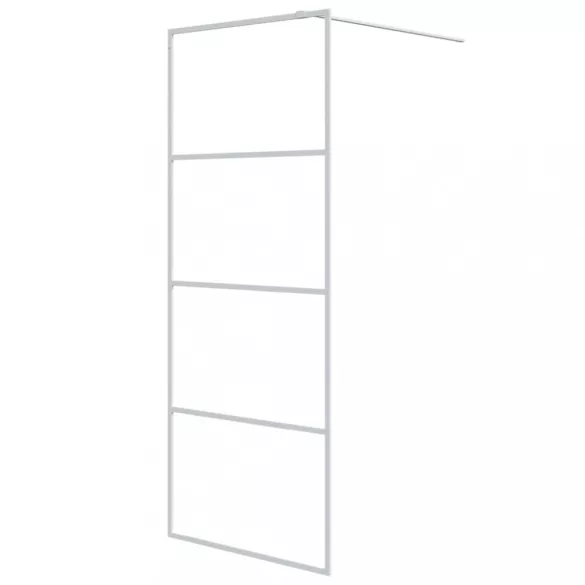 fehér átlátszó ESG üveg zuhanyfal 80x195 cm