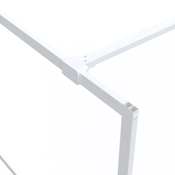 fehér átlátszó ESG üveg zuhanyfal 80x195 cm