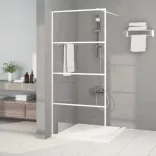 fehér átlátszó ESG üveg zuhanyfal 90 x 195 cm