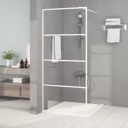 fehér átlátszó ESG üveg zuhanyfal 90 x 195 cm