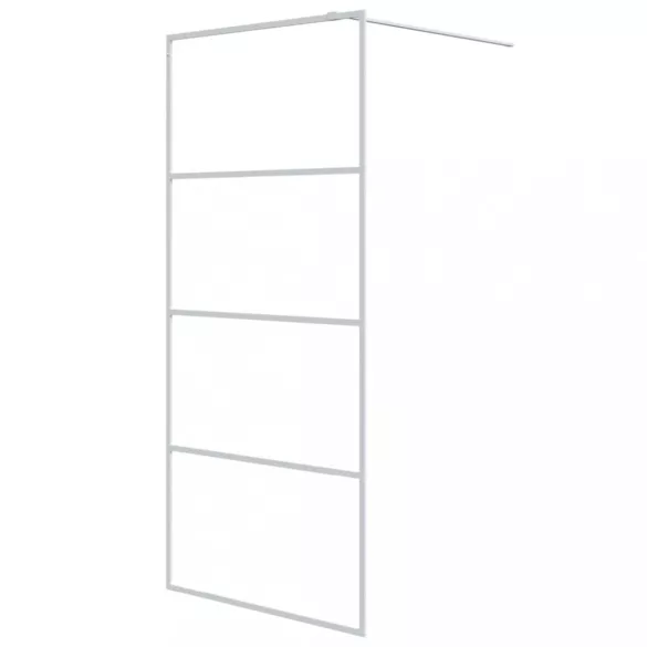 fehér átlátszó ESG üveg zuhanyfal 90 x 195 cm