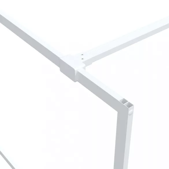 fehér átlátszó ESG üveg zuhanyfal 100 x 195 cm