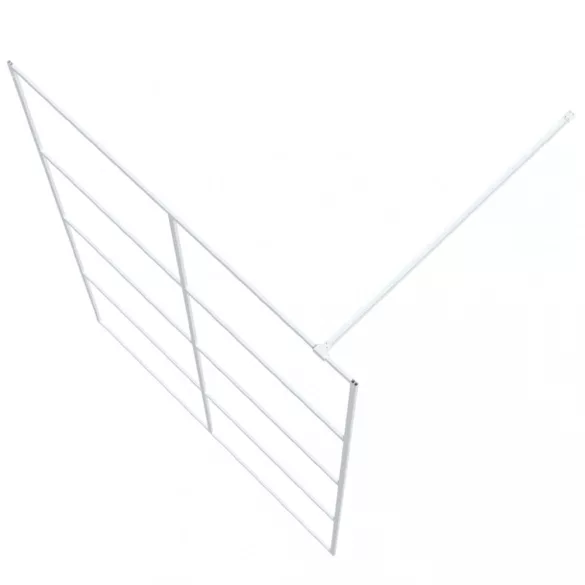 fehér átlátszó ESG üveg zuhanyfal 140 x 195 cm