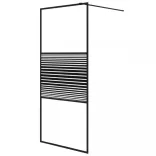 fekete átlátszó ESG üveg zuhanyfal 90x195 cm