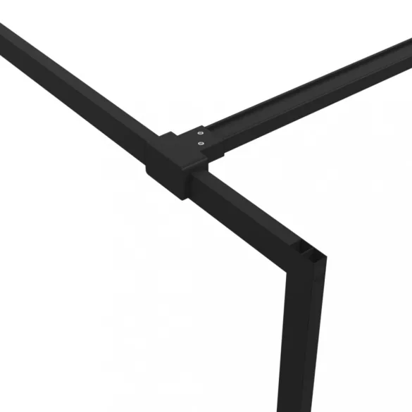 fekete átlátszó ESG üveg zuhanyfal 90x195 cm