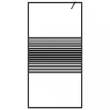 fekete átlátszó ESG üveg zuhanyfal 100 x 195 cm