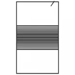 fekete átlátszó ESG üveg zuhanyfal 115 x 195 cm