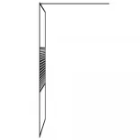 fekete átlátszó ESG üveg zuhanyfal 115 x 195 cm