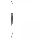 fekete átlátszó ESG üveg zuhanyfal 140 x 195 cm