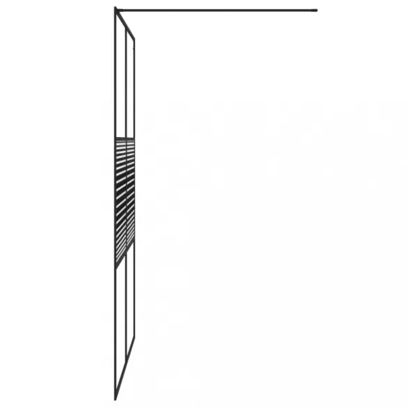 fekete átlátszó ESG üveg zuhanyfal 140 x 195 cm