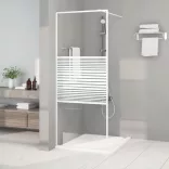 fehér átlátszó ESG üveg zuhanyfal 80x195 cm